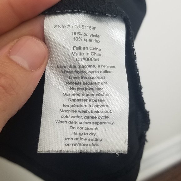 Thyme Maternity Black Zipper Faux Wrap Dress Event Business Casual Pregnancy - Picture 6 of 10